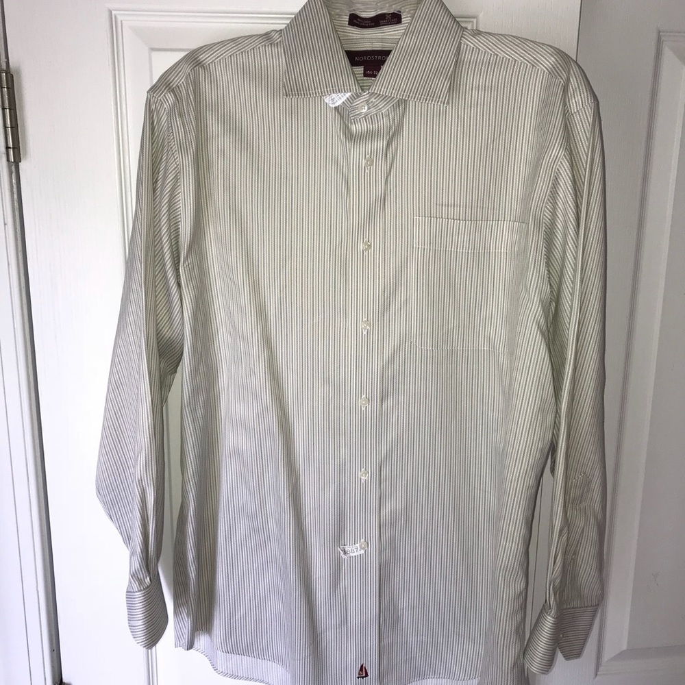 Nordstrom stripe button up shirt men’s 15 1/2 x 32